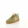 Baskets basses kaki et roses